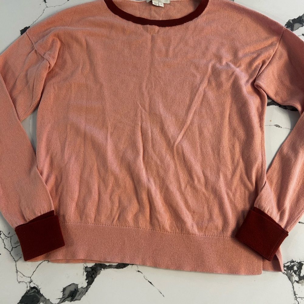 Boden Pink and Red Crew Neck Sweater - Picture 3 of 5